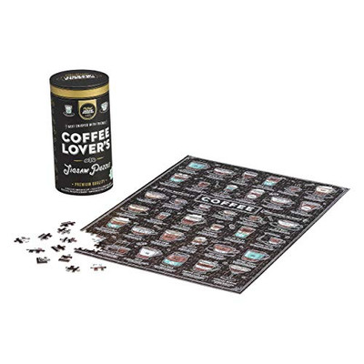 Ridley's Coffee Lovers 500-Piece Jigsaw Puzzle  Coffee Puzzle with Informational Image, Sturdy Storage Tube Included  Activity Puzzle  Makes a Great Gift