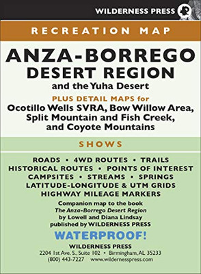 MAP Anza-Borrego Desert Region