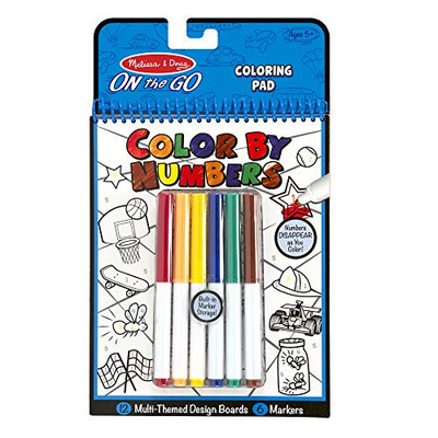 Melissa & Doug On the Go Color by Numbers Kids' Design Boards: Playtime, Construction, Sports, and More