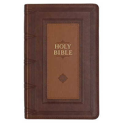 Kjv Giant Print Bible Two-Tone Brown Faux Leather