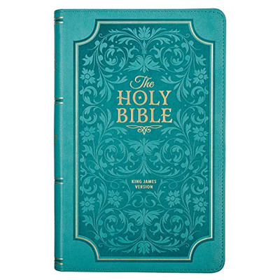 Kjv Giant Print Bible Teal Faux Leather