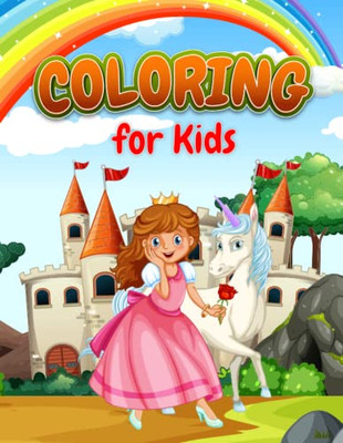 Princess Coloring Book : Beautiful Princess Coloring Book For Kids Age 4-8