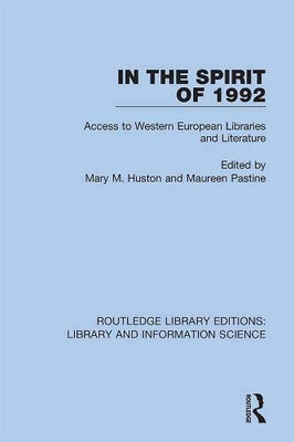 In The Spirit Of 1992 : Access To Western European Libraries And Literature