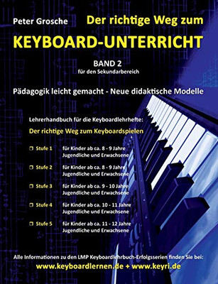 Der Richtige Weg Zum Keyboard-Unterricht - Band 2: Neue Didaktische Modelle Für Den Sekundarbereich - Unterrichtsbegleitendes Lehrerhandbuch Für Die ... - Stufe 1, 2, 3, 4 Und 5 (German Edition)