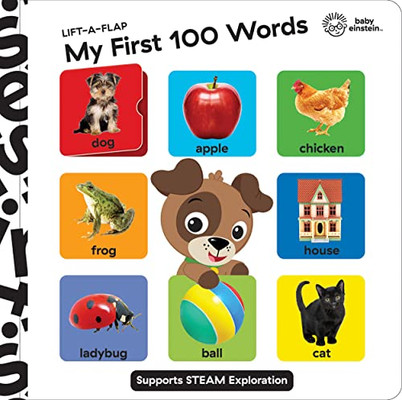 Baby Einstein - My First 100 Words Lift-A-Flap - Lift The Flap Board Book - Supports Steam Exploration - Pi Kids - 9781503762459