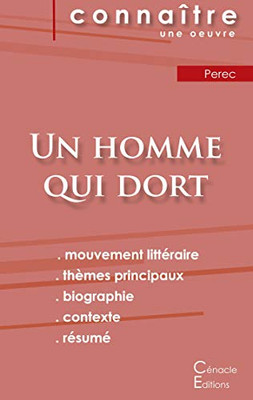 Fiche De Lecture Un Homme Qui Dort De Georges Perec (Analyse Littéraire De Référence Et Résumé Complet) (French Edition)