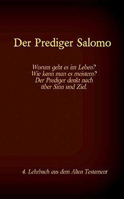 Die Bibel - Das Alte Testament - Der Prediger Salomo: Einzelausgabe, Großdruck, Ohne Kommentar (German Edition)