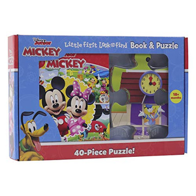 Disney Junior Mickey Mouse - Little First Look And Find Activity Book And Puzzle Set - Pi Kids