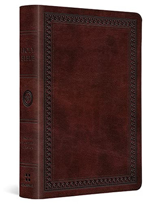Esv Large Print Compact Bible (Trutone, Mahogany, Border Design)