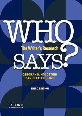 Who Says?: The Writer'S Research