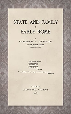 State And Family In Early Rome.