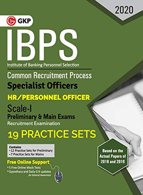 Ibps 2020: Specialist Officers - Hr/Personnel Officer Scale I (Preliminary & Mains)- 19 Practice Sets