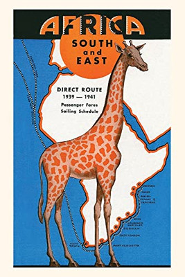 Vintage Journal Map Of South-East Africa