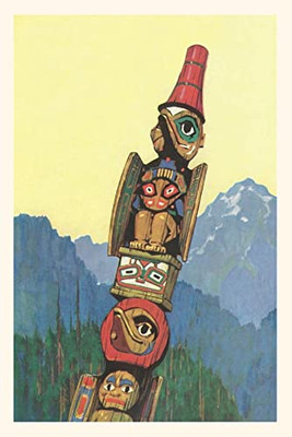 Vintage Journal Totem Pole And Mountains