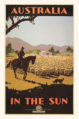Vintage Journal Australia Sheep Travel Poster