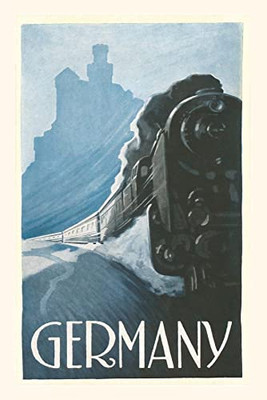 Vintage Journal Train By Rhine Castle, Germany