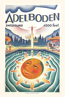 Vintage Journal Adelboden Switzerland Travel Poster
