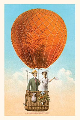 Vintage Journal 'A California Honeymoon' Couple In Orange Balloon