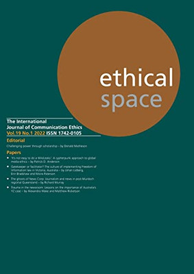 Ethical Space Vol. 19 Issue 1