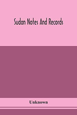 Sudan notes and records - Paperback