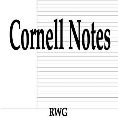 Cornell Notes: 50 Pages 8.5" X 11"