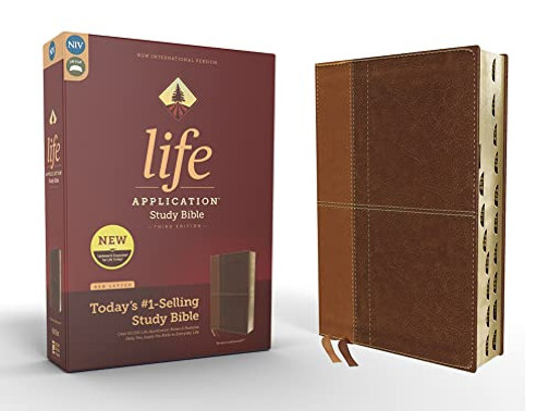 NIV, Life Application Study Bible, Third Edition, Leathersoft, Brown, Red Letter, Thumb Indexed