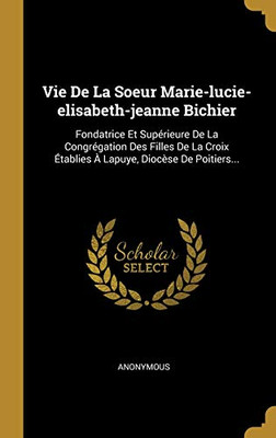Vie De La Soeur Marie-Lucie-Elisabeth-Jeanne Bichier: Fondatrice Et Sup?rieure De La Congr?gation Des Filles De La Croix ?Tablies ? Lapuye, Dioc?se De Poitiers... (French Edition)