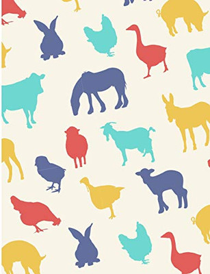 Farm Animal Pattern: Farm-Yard Animals College Ruled Line Notebook