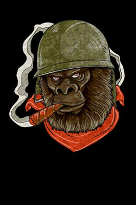 Military Gorilla: 120 Pages I 6X9 I Dot Grid I Cool Great Ape, Monkey & Primate Gifts Apparel