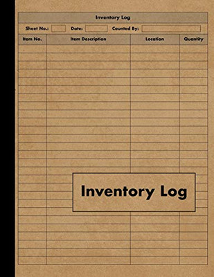 Inventory Log: Large Inventory Log Book - 120 Pages For Business And Home - Perfect Bound