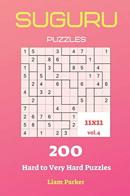Suguru Puzzles - 200 Hard To Very Hard Puzzles 11X11 Vol.4