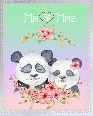 Mr & Mrs.: The Ultimate Wedding Organizer, Wedding Expense Trackers For Every Aspect Of Wedding Planning: Checklists, Guest Book, Budget Planning ... The Cute Couples Panda, And Sakura Flowers.