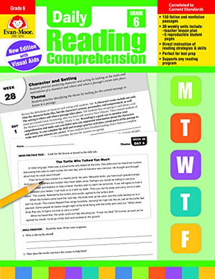 Evan-Moor Daily Reading Comprehension, Grade 6 Teaching Supplement - Homeschooling & Classroom Resource Workbook