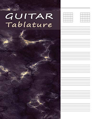 Guitar Tab Manuscript Book: Tablature Paper For Guitar Music & Songs Û Purple Marble (Guitar Music Sheets)