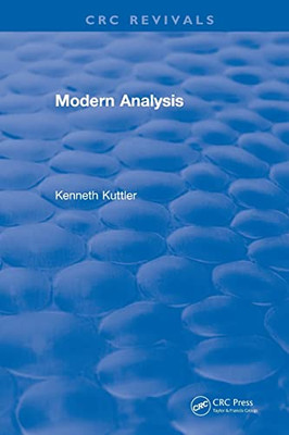 Modern Analysis (1997) (Crc Press Revivals)