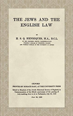 The Jews And The English Law