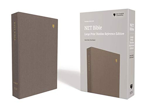 NET Bible, Thinline Reference, Large Print, Cloth over Board, Gray, Comfort Print: Holy Bible