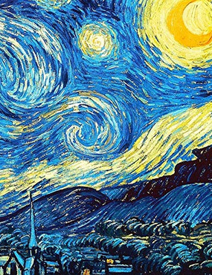 Carnet De Dessin: Carnet De Croquis Et Peinture - Un Joli Cadeau Pour Les Jeunes Artistes, Étudiants Et Professeurs (Peinture De Nuit Étoilée De Van Gogh) (French Edition)