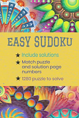 Easy Sudoku : Include Solution, Match Puzzle And Solution Pages Number: Brain Games For Relax/Include Solution/1280 Puzzles