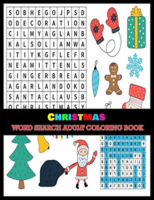 Christmas Word Search Adult Coloring Book: Christmas A Festive Word Search Book