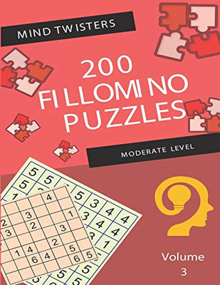 Mind Twisters - 200 Fillomino Puzzles - Moderate Level - Volume 3