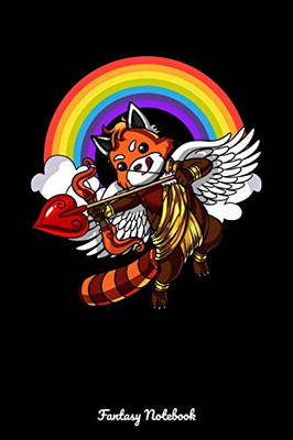 Fantasy Notebook: Red Panda Bear Cupid Notebook