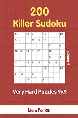 Killer Sudoku - 200 Very Hard Puzzles 9X9 Vol.4