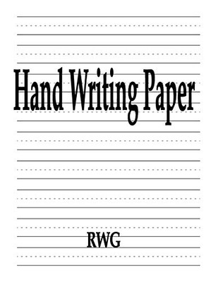 Hand Writing Paper: 200 Pages 8.5" X 11"