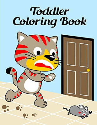 Toddler Coloring Book: Cute Christmas Animals And Funny Activity For Kids (Happy Animals)