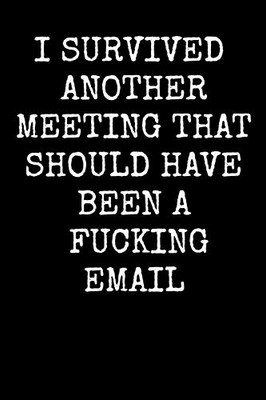 I Survived Another Meeting That Should Have Been A Fucking Email: An Irreverent Snarky Humorous Sarcastic Profanity Funny Office Co-Worker Appreciation Gratitude Gift
