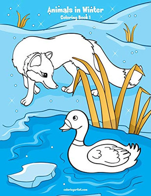 Animals In Winter Coloring Book 1