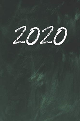 Grand Fantasy Designs: 2020 Chalk On Dark Blackboard - Notebook 6X9 Dot Grid