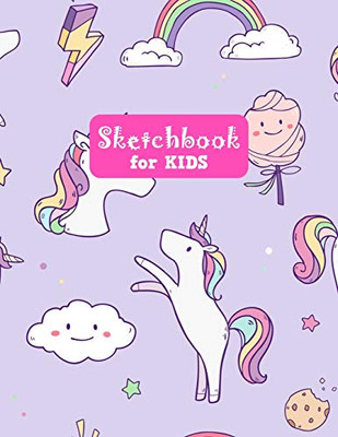 Sketchbook for Kids: Adorable Unicorn Large Sketch Book for Sketching, Drawing, Creative Doodling Notepad and Activity Book - Birthday and Christmas ... Girls, Teens and Women - Lilly Design # 0085