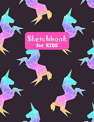 Sketchbook for Kids: Adorable Unicorn Large Sketch Book for Drawing, Writing, Painting, Sketching, Doodling and Activity Book- Birthday and Christmas ... Boys, Teens and Women - Lilly Design # 0085